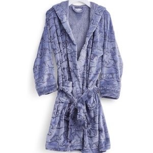 Beary Merry Cool Blue Fleece Robe